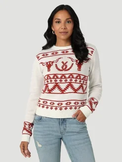 Wrangler Wrangler Women's Steer Head Sweater